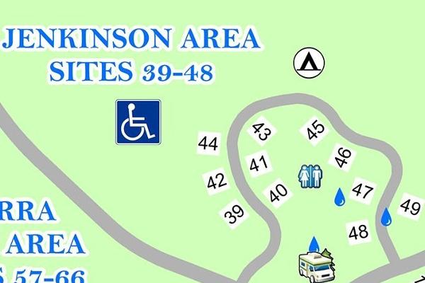 Jenkinson Campground Map