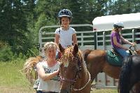 Saraphine and Anna after a wonderful ride.