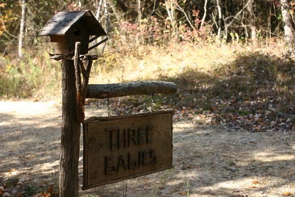 Three Gables sign