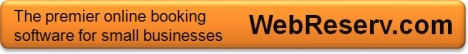 Get your business online today with WebReserv.com booking calendar