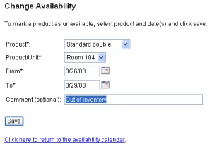 Change availability