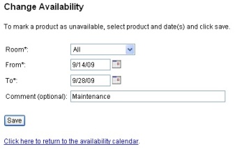 Change availability