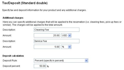 Adding a percentage service fee to a reservation