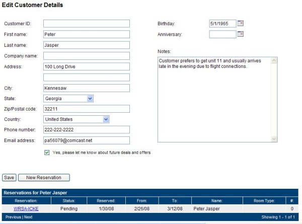 Customer Details