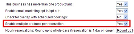 Allow customers to booking multiple items in a single reservation