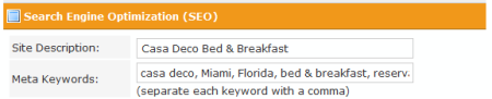 Add keywords to your website to increase Google ranking