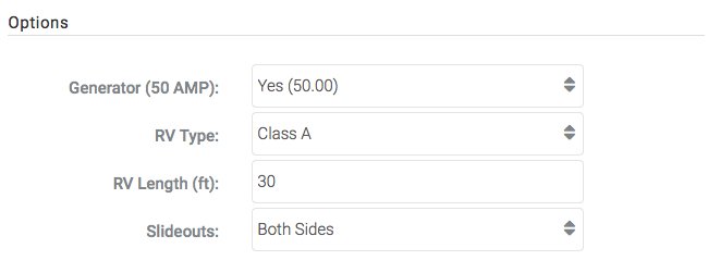 Custom fields for campgrounds