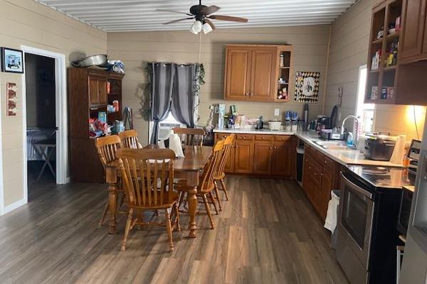 kitchen and dining area