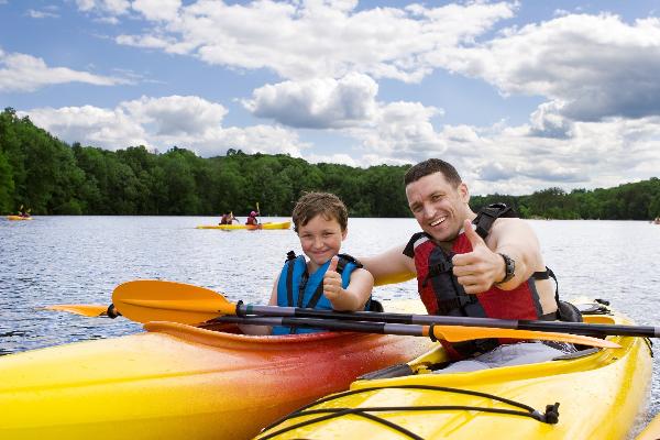 Kayaking on the lake