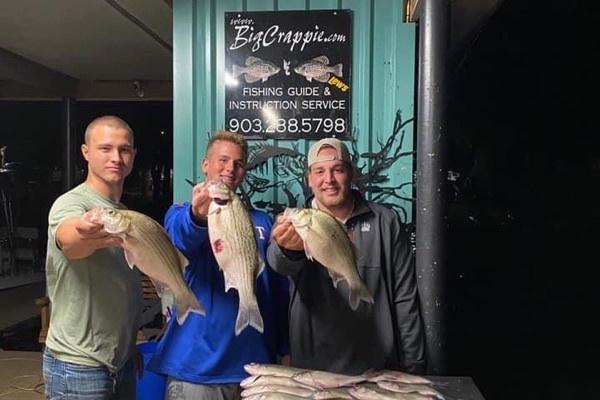 Catching Crappie, WhiteBass, Hybrid Striper on Cedar Creek Lake Tx