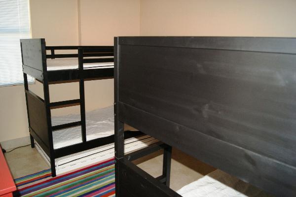 Two sets of bunk beds