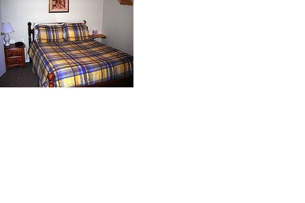 Master bedroom with queen-sized bed.