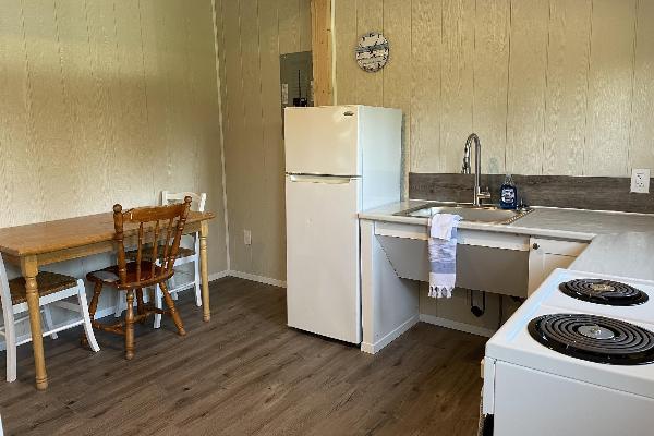 Open concept kitchen and dining area