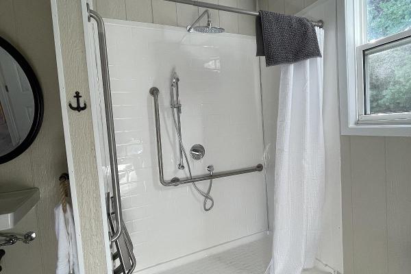 Accessible shower, toilet and sink