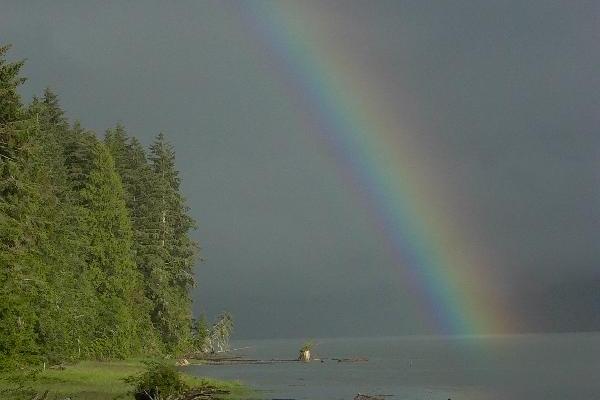 Cassiar Cannery - beautiful rainbow