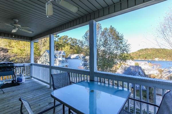 Balcony Porch; Grilling and dining area