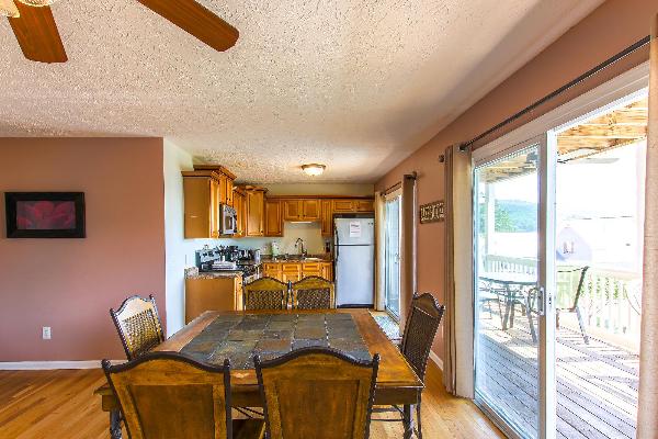 Dining room, kitchen area