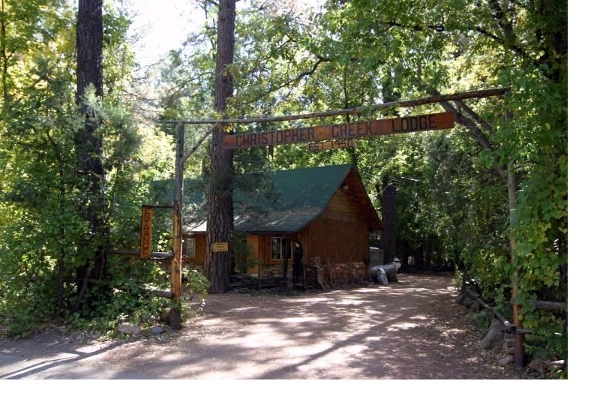 The historic Christopher Creek Lodge, Est. 1950.