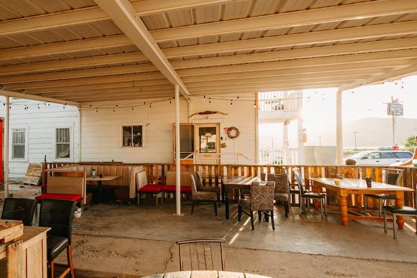 Front porch seating area by the Inn