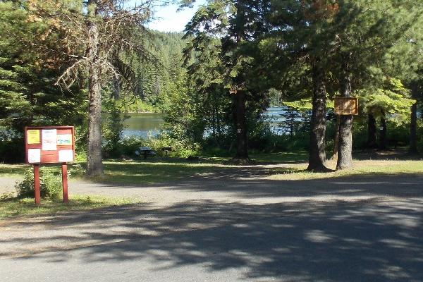 CT Camp entrance Outhouse on left then sites to follow 6 through 9