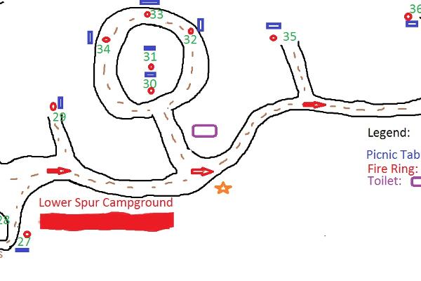 Lower Spur Camp Sites