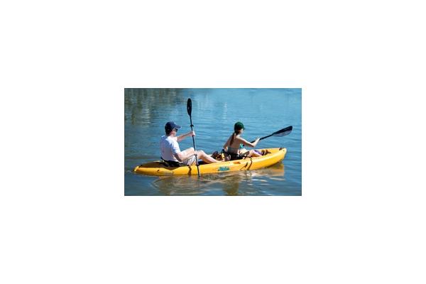 Hobie tandem sit on top kayak.