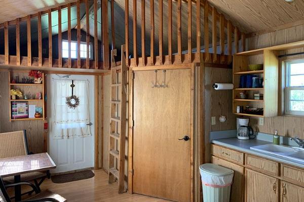 Mesquite Cabin - Living Area + Loft