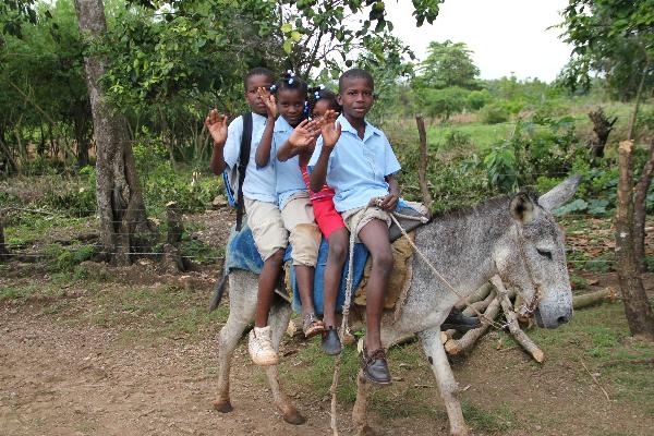 The kids on the way to school