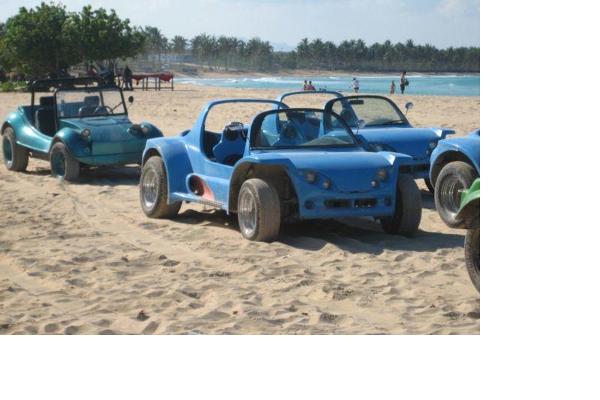 On The Beach with fun buggy