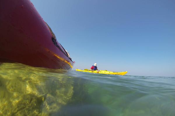 Exploring the Rock Maze on kayaks