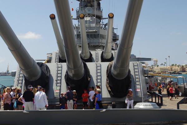 Board USS Missouri Battle Ship