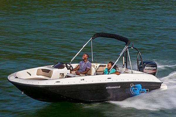 2021 18 Ft. Element with a 115hp 4 stroke. 9 person capacity. A tube is include.