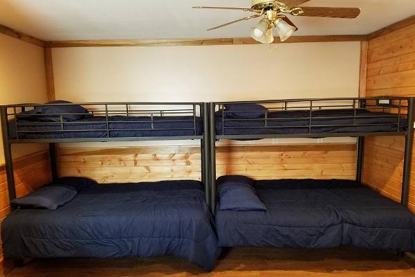 Bunkhouse #1 two bunk beds with full size bottom and twin top
