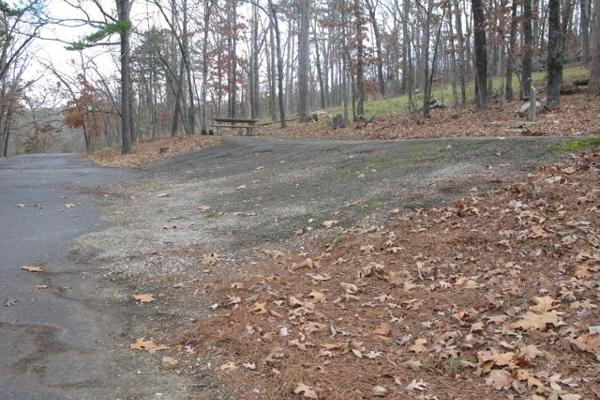 Incline to access. Campsite #2 on far right.