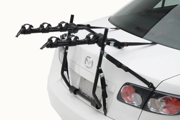 The Express is atrunk bike rack. It fits most vehicles and features easy-to-use adjustment hubs. It's also fitted with soft rubber bike cradles which help protect your bike's finish. This bike rack fo