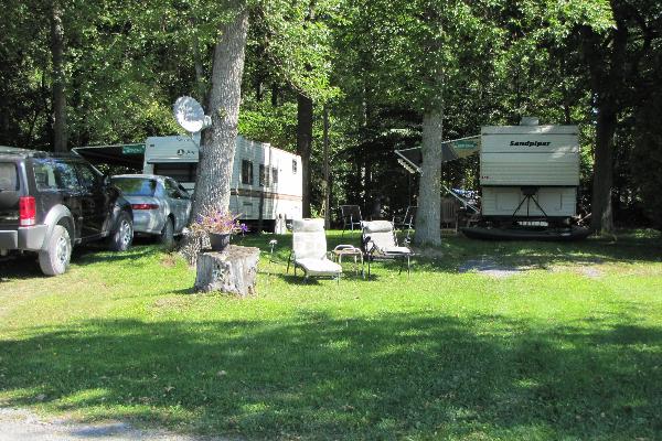 Site 75 & 76, 30amp & 20amp outlets, full water and sewer hookups. Spacious waterview sites