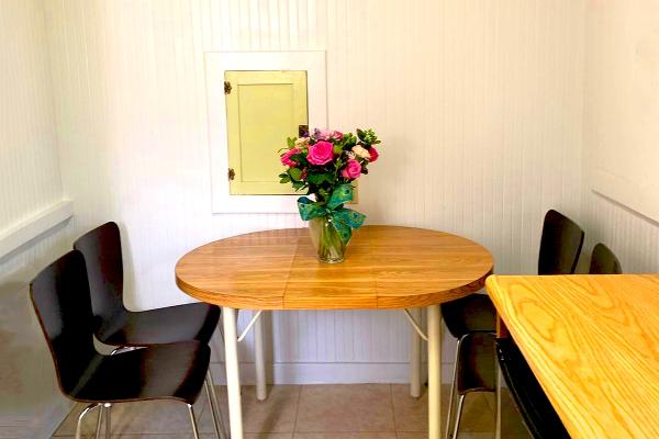 Dining table for four.