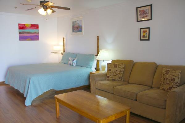 King bed & Queen sleeper sofa  (sleeps 2 - 4).