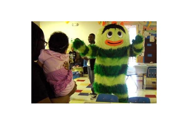 Green Monster Birthday Party character