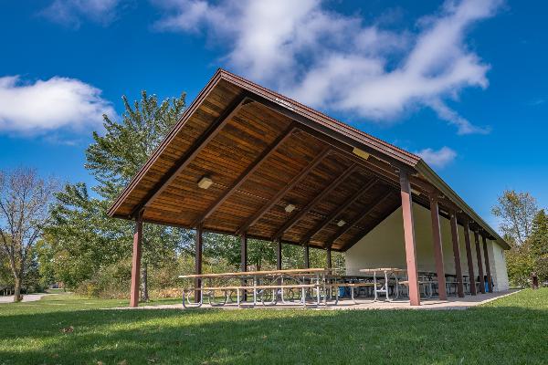 Shelter # 1 has restrooms attached on one end