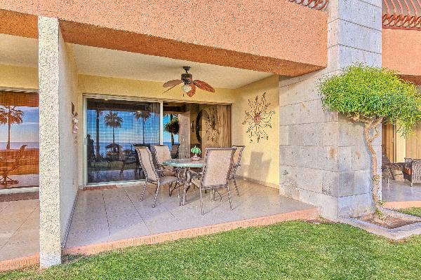 Kids Love the large grass terrace 