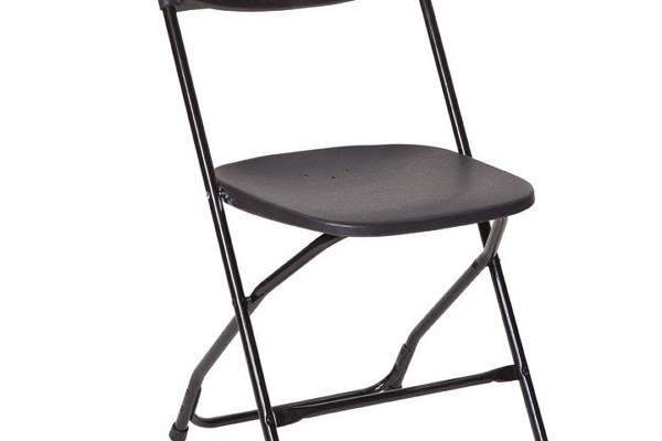 Black Plastic Folding Chair