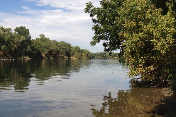 Located along the north bank of the American River.