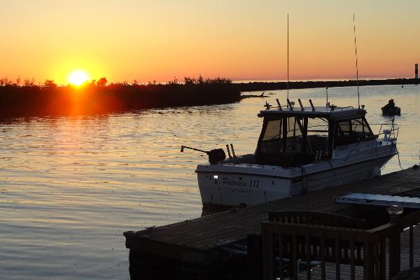 Sunset over Lake Ontario from the Waterfront Cabin