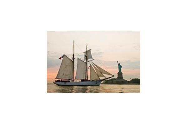 French Ship and Statue