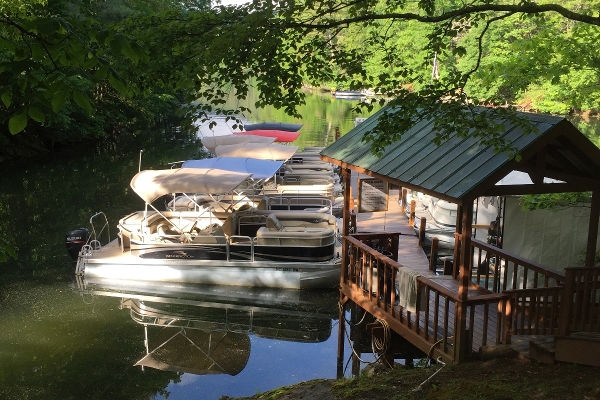 Boat dock in Spring