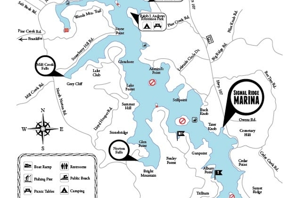 Map of Lake Glenville