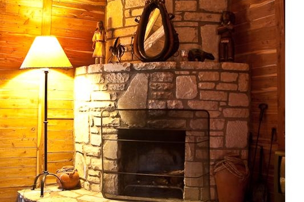 Cabin Fireplace