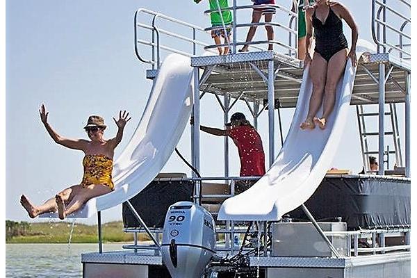 Two water slides for twice the fun!