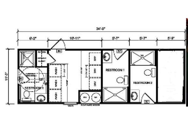 Bath House at Barn -2 Bathrooms, 1 ADA Bathroom, Laundry Room